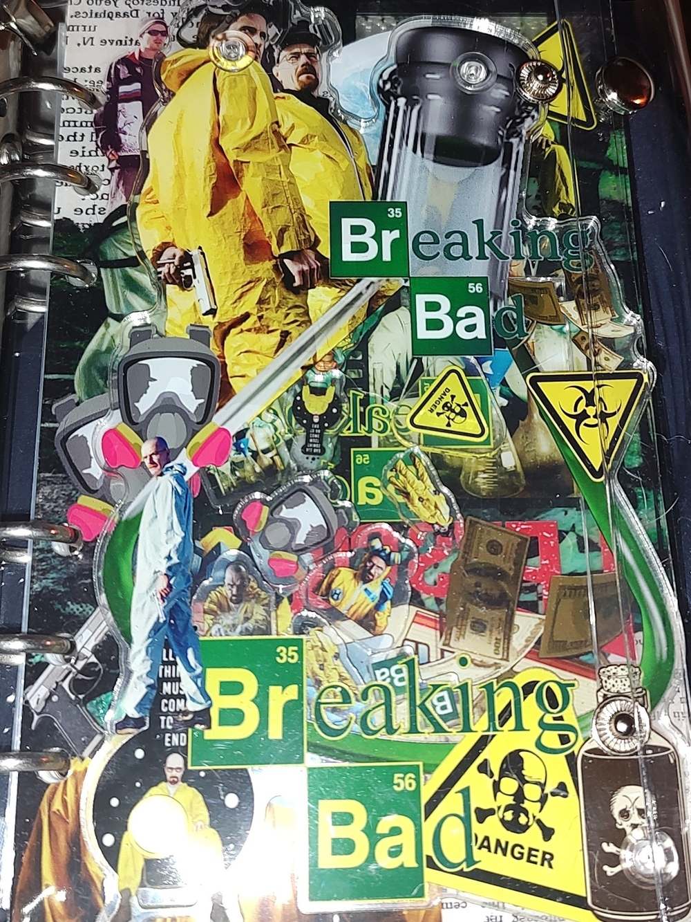 New! A5 Size Breaking Bad Acrylic Shaker Notebook With Photo Sleeves